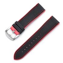 Seiko Nailono Laikrodžio Dirželis 18mm 20mm 21mm 22mm TPU Guminis Laikrodžio Dirželis Siuvimas Sportinis Rankų Darbo Riešinė Vyrams Moterims Apyrankė 20mm black