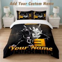 Bedding Set 1 Duvet Cover 2 Pillowcases Eminem Print Soft Bed Linen Bedroom Decor 140cmx200cm
