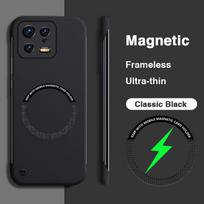 Magnetinis dėklas Xiaomi 13 Pro 13 Ultra 13 Lite 13T Pro 5G plonas kietas PC belaidžio įkrovimo kameros apsauga originalus galinis dangtelis Xiaomi 13 Pro black