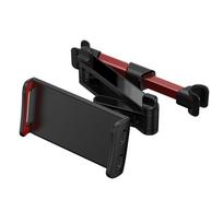 Car Rear Seat Headrest Mount Holder Phone Tablet Adjustable Clamp-on Backseat Smartphone Stand Car Headrest Mount - Red