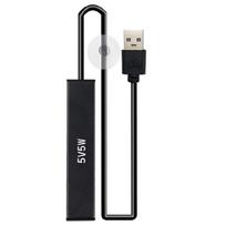 USB Mini akvariumo šildymo strypas žuvų bakui Temperatūros akvariumo šildytuvas 10W/5W black