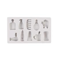 Makeup Hair Dryer Mirror Design Silicone Sugarcraft Mold Resin Tools Cupcake Baking Mould Fondant  Tools rožinė