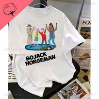 BoJackas Arklys Unisex su Draugais Marškinėliai Unisex ir Moteriški Senoviniai Klasikiniai Medvilniniai Vaikams Juokingi Per dideli Y2k Drabužiai Marškinėliai Topas 3XL gray