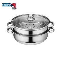 Donia 28cm Stainless Steel Steamer Pot gray