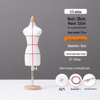 Mini 3D siuvimo manekenas: 1/2 ir 1/4 mastelio drapiravimo modelis vestuvinėms suknelėms