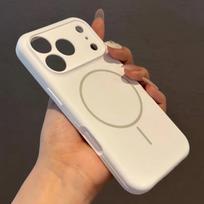 Skysto silikono telefono dėklas Apple iPhone 17 Pro Max - Magsafe Anti-drop Kūrybiškas pilnos apsaugos dėklas iPhone iPhone 17 Pro Max antikinės baltos spalvos