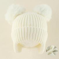 Kids Winter Warm Knitted Set Pom‑pom Hat Scarf Gloves 3‑Pcs Set Or Single Beanie Hat Windproof Ear Protection For Boys Girls Cold Weather Outdoor Hat circumference 48-52cm balta