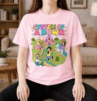Vintažiniai SOAD System Of A Down 2026 Europos turo dvipusiai marškinėliai Retro žemės spaudinys Y2K per dideli roko grupės marškinėliai Streetwear viršutinė dalis 130 white