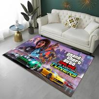 GTA Grand Theft Auto Games Gamer Carpet Rug for Home Living Room Bedroom Sofa Doormat Decor Kids Area Rug Non-slip Floor Mat 40 x60 gray