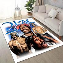 3D 2-2VNT Raperis T-TUPAC Muzikos Dainininkas Albumas Kilimas Kilimas Menas Kambario Dekoras Miegamasis Namai Sofa Dovana Vaikų Zonos Kilimas Neslystantis Grindų Kilimėlis 60cm x 90cm