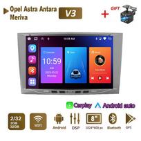 Automobilių radijo daugialypės terpės grotuvas, skirtas Opel Astra Antara Meriva Vivaro Combo Signum Vectra Corsa 2 Din Android Carplay GPS Autoradio 2+32GB sidabras