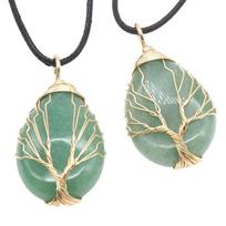 Pakabukas gyvybės medis,  Green Aventurine (1)