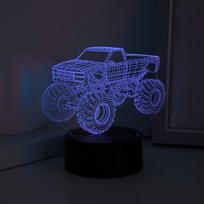 3D sunkvežimio LED lempa,  RGB7 spalva