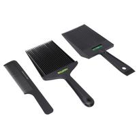 Flat Topper Comb with Leveling Angle Comb 9 Inch Clipper Comb for Men Haircut Barbering Tools 3pcs Set black