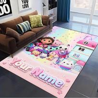 Name Custom Gabby Carpet Rug for Living Room Bedroom Home Sofa Decoration,Kids play Non-slip Floor Mat 70x100cm( 27x39in ) gray
