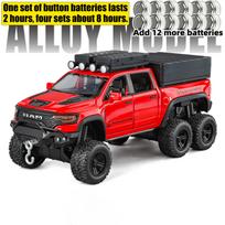 1:32 Dodge Tyrannosaurus RAM TRX Visureigis Pikapas Lydinio Automobilio Modelis Garsas Ir Šviesa Atgal Traukiamas Vaikų Žaislas Kolekcionuojami red