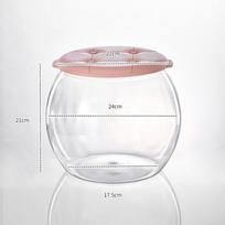 Transparent Storage Box Stool Portable Children Storage Bench Plastic Round Stool  Space Saving rožinė