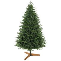 Dirbtinė kalėdinė eglutė su pušies medienos stovu, Nordic eglės formos, sulankstoma sistema, 889 šakų galiukai, 180 cm, žalia