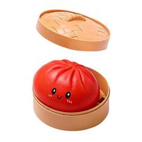 Popular Colorful Simulated Dumpling Blind Box Squishy Relaxing Anxiety Antistress Venting Rebound Squeeze Reliever Toy Gift beige