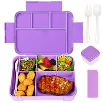 Bento Lunch Box for Kids Adult Student Bento Boxes Lunch Containers 4 Compartment Toddler Bento Containers for School or Daycare 5&1