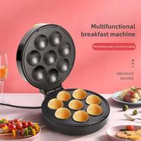 1400W High Power Donut Maker Portable Non-stick Coating Bread Machine Double Sided Heating Cake Breakfast Machine gray