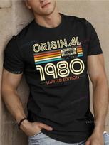 Vyriški 80-ųjų Retro Kasetės Juostos VHS Spaudinio Marškinėliai Vintage 1980 Riboto Leidimo Dizainas Minkšti Apvalia Kaklo Trumpomis Rankovėmis Laisvalaikio Marškiniai XL brown