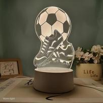 3D futbolo batai naktinė lempa