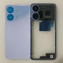 For Xiaomi Poco C65 Full Housing Case Middle FrameBattery Back Cover Rear  With Camera Lens Repair Parts mėlyna