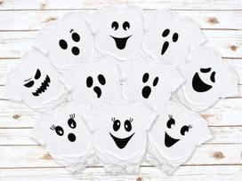 New Ghost Faces Halloween Matching Costume Gift Family Unisex S-5XL Shirt DO251 Unisex T-Shirt S black