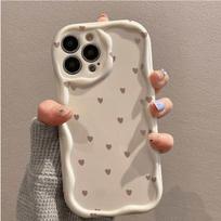 Minkštas meilės širdelės banguotu kraštu telefono dėklas, skirtas Samsung Galaxy S26 S25 Ultra S24 S23 FE Plus A54 A55 A35 A15 A16 A34 A57 A37 A17 Galaxy S25