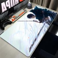 Mousepad Anime Aattack On Titan Levi Ackerman Mouse Pad Anti Slip Rubber Edge Locked Thickened Laptop Gaming Desk Mat 800x400x2mm