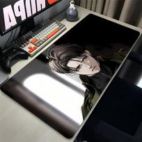 Mousepad Anime Aattack On Titan Levi Ackerman Mouse Pad Anti Slip Rubber Edge Locked Thickened Laptop Gaming Desk Mat 800x400x2mm