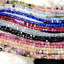 Labradorito karoliukai, 2MM*2MM fluorite【1strand 15inch】