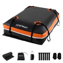 Automobilinis stogo bagažo laikiklis 112x86x45 cm Oranžinis PVC Saugojimo dėklas