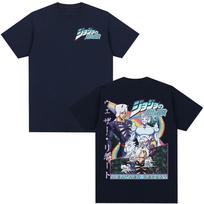 Anime JoJo Bizarre Adventure Tshirt Weather Report Graphic Tshirts Men Women Fashion Casual Short Sleeve Tshirt Streetwear L white