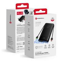 FORCELL F-ENERGY F20K6 Multicharge powerbank with built-in cables Type C and Lightning PD QC3.0 3A 35W 20000 mAh black