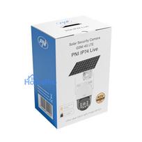 PNI IP74 Live AOV Black Light 4MP GSM 4G video surveillance camera with solar panel and battery