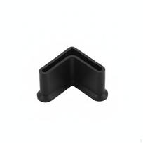 LShaped Angle Iron Cover Floor Protection L Shaped Rubber Cap AntiScratch End for DIY 30*30mm 16 PACK_Black