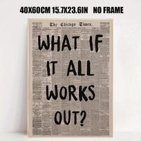 Drobės plakatas, 15,7 * 23,6 colio / 40 * 60 cm / be rėmelio