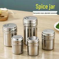 Stainless Steel Spice Shaker Jar Set (5-Pack) gray