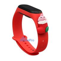 Fusion Accessories Xiaomi Mi Band 5 / 6 Red Xmas Santa 1