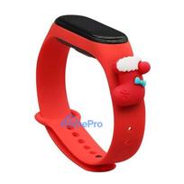 Fusion Accessories Xiaomi Mi Band 3 / 4 Red Xmas Sock