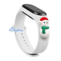 Fusion Accessories Xiaomi Mi Band 3 / 4 White Xmas Snowman