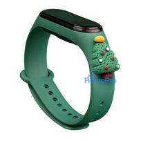 Fusion Accessories Xiaomi Mi Band 3 / 4 Green Xmas Christmas Tree 2