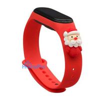 Fusion Accessories Xiaomi Mi Band 3 / 4 Red Xmas Santa 2