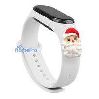 Fusion Accessories Xiaomi Mi Band 3 / 4 White Xmas Santa