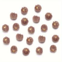 Kailio pomponai,  Brown(20pcs)