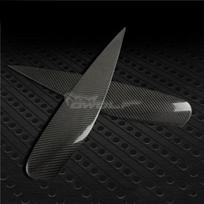 Carbon Fiber Headlight Eyebrow Eyelids For Mitsubishi Lancer 2004 2005 2006 Fiber glass primer car front decorative sticker 2pc Carbon fiber black