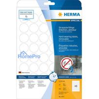 HERMA Foil Labels A4 30mm White Removable 960pcs
