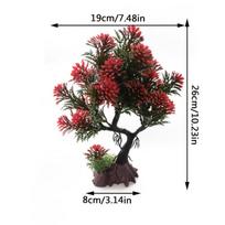 Unique 1pc False Plastic Bonsai Tree for Aquarium Supplies - Fish Tank Landscaping Simulation Tree, Perfect for Hotel and Home Decor Pack of 1 black